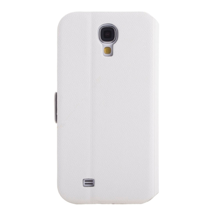 Litchi Texture Solid Color Horizontal Flip Leather Case with Holder & Caller ID Window for Galaxy S4 / i9500