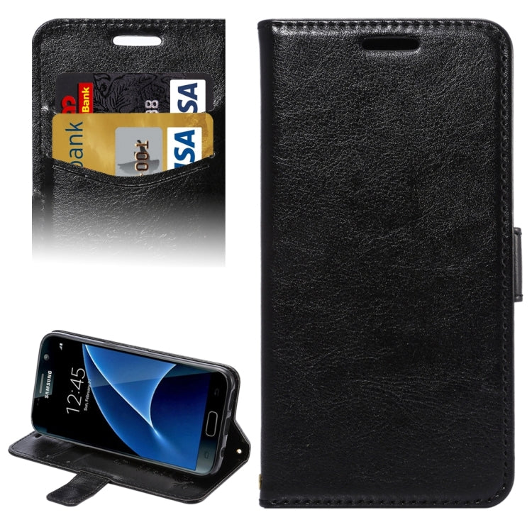 For Galaxy S7 / G930 Lambskin Texture Horizontal Flip Leather Case with Holder & Card Slots & Lanyard