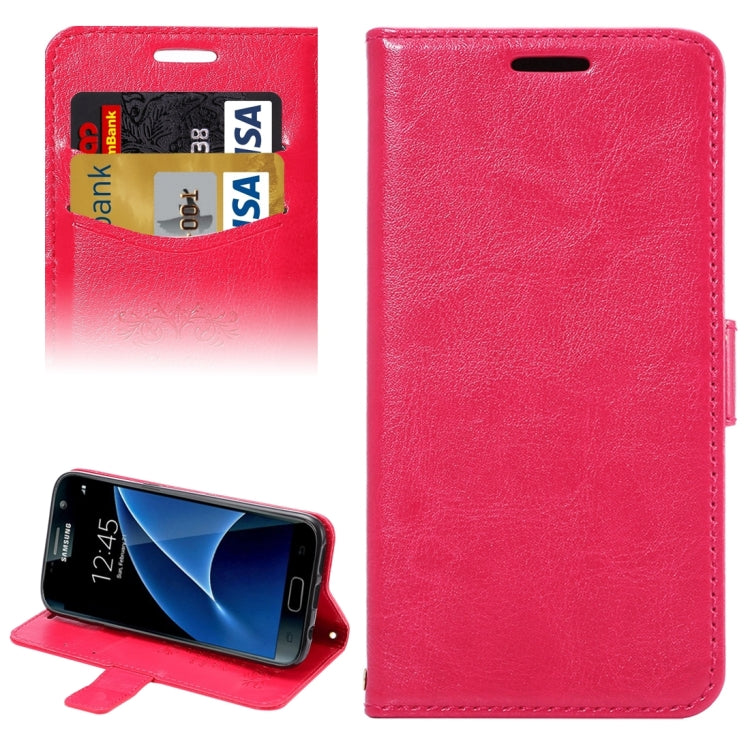 For Galaxy S7 / G930 Lambskin Texture Horizontal Flip Leather Case with Holder & Card Slots & Lanyard