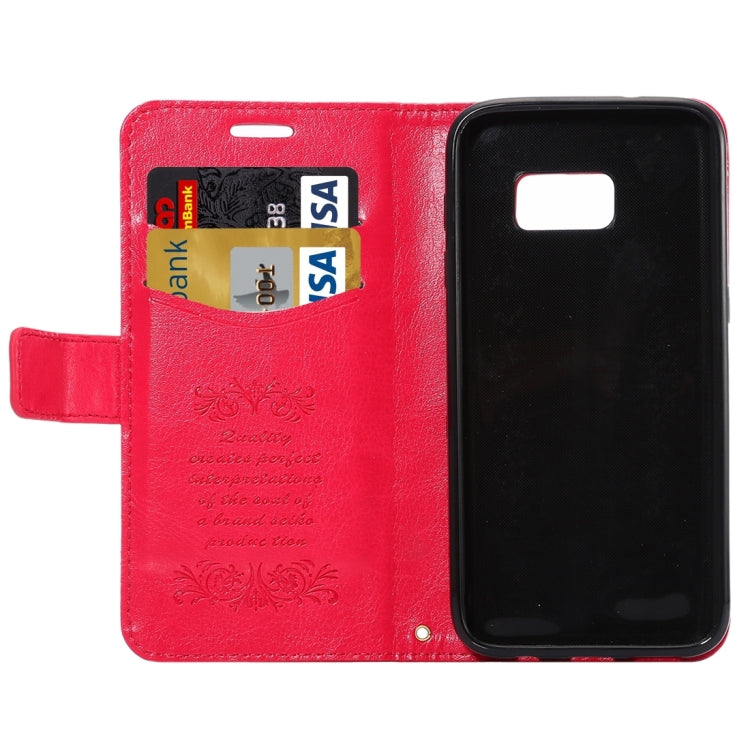 For Galaxy S7 / G930 Lambskin Texture Horizontal Flip Leather Case with Holder & Card Slots & Lanyard