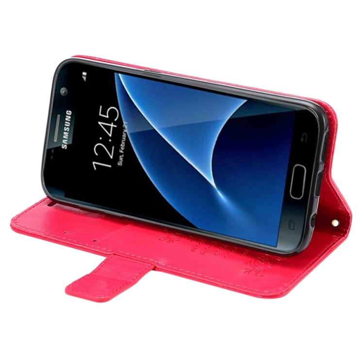For Galaxy S7 / G930 Lambskin Texture Horizontal Flip Leather Case with Holder & Card Slots & Lanyard