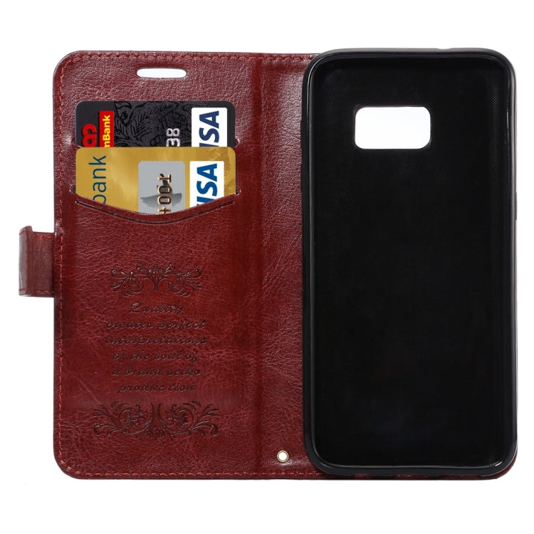 For Galaxy S7 / G930 Lambskin Texture Horizontal Flip Leather Case with Holder & Card Slots & Lanyard