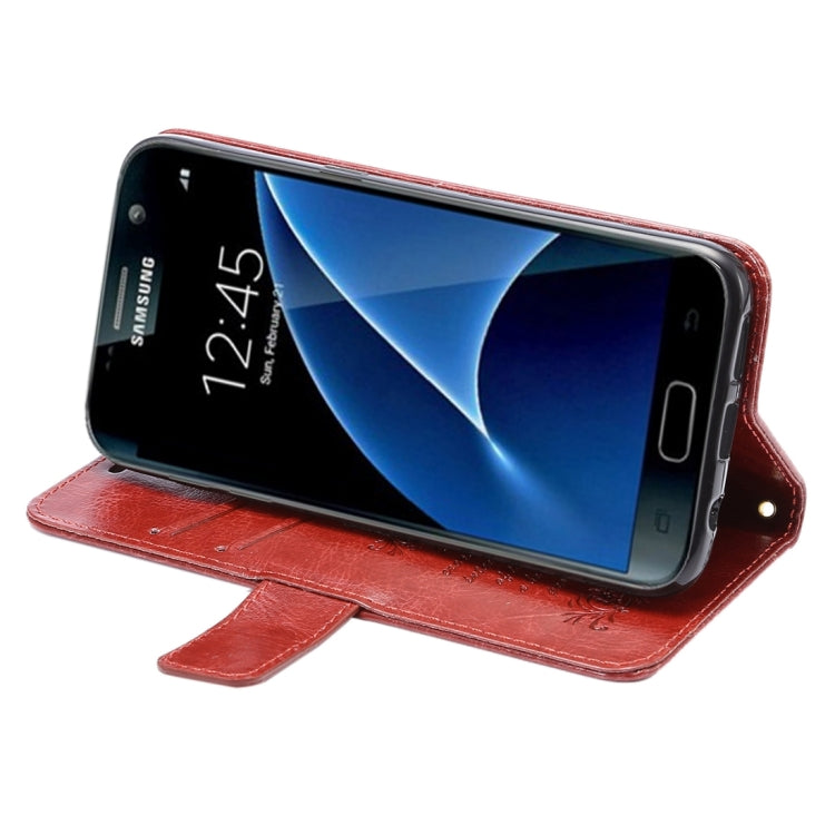 For Galaxy S7 / G930 Lambskin Texture Horizontal Flip Leather Case with Holder & Card Slots & Lanyard