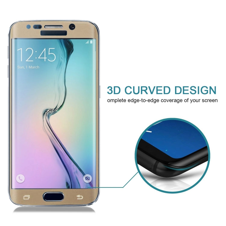 0.3mm 9H Surface Hardness 3D Curved Surface Full Screen Cover Explosion-proof Tempered Glass Film for Galaxy S6 Edge+ / G928