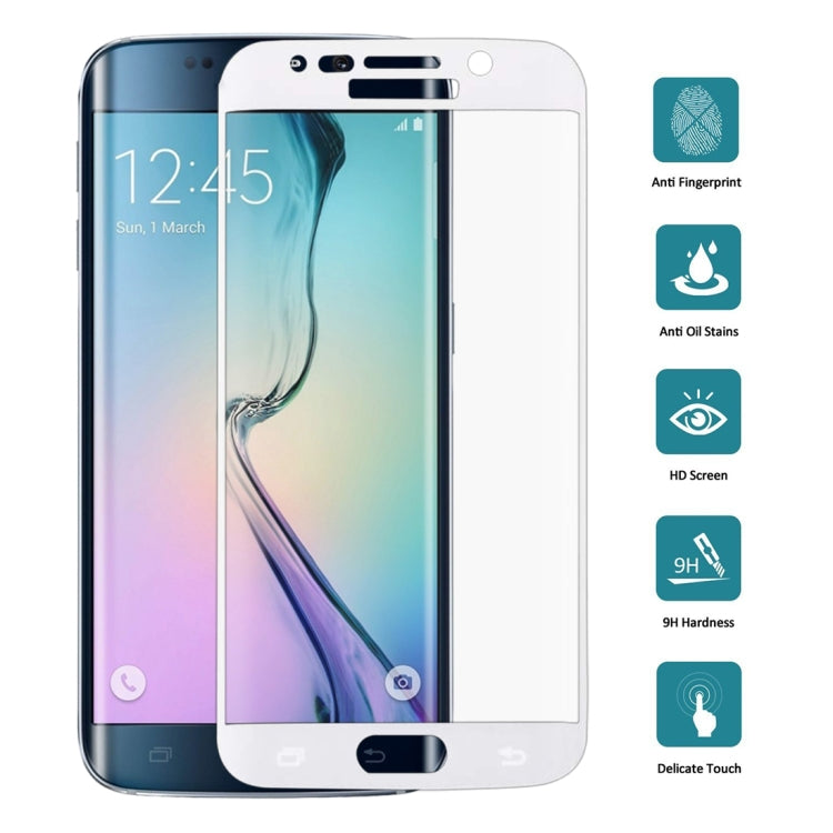 0.3mm 9H Surface Hardness 3D Curved Surface Full Screen Cover Explosion-proof Tempered Glass Film for Galaxy S6 Edge+ / G928
