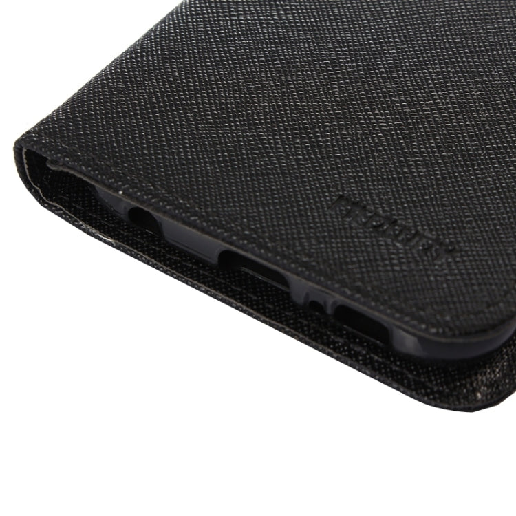 For Galaxy S6 Cross Texture Horizontal Flip Magnetic Buckle Contrast Color Leather Case with Card Slots & Wallet & Holder