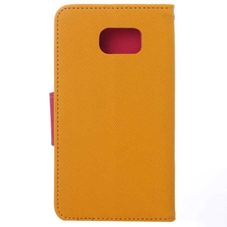 For Galaxy S6 Cross Texture Horizontal Flip Magnetic Buckle Contrast Color Leather Case with Card Slots & Wallet & Holder