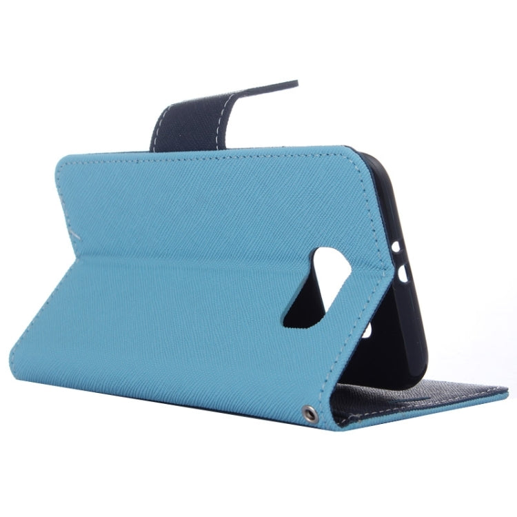 For Galaxy S6 Cross Texture Horizontal Flip Magnetic Buckle Contrast Color Leather Case with Card Slots & Wallet & Holder