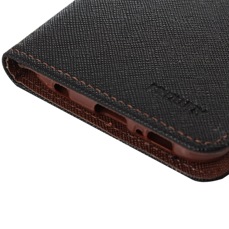 For Galaxy S6 Cross Texture Horizontal Flip Magnetic Buckle Contrast Color Leather Case with Card Slots & Wallet & Holder