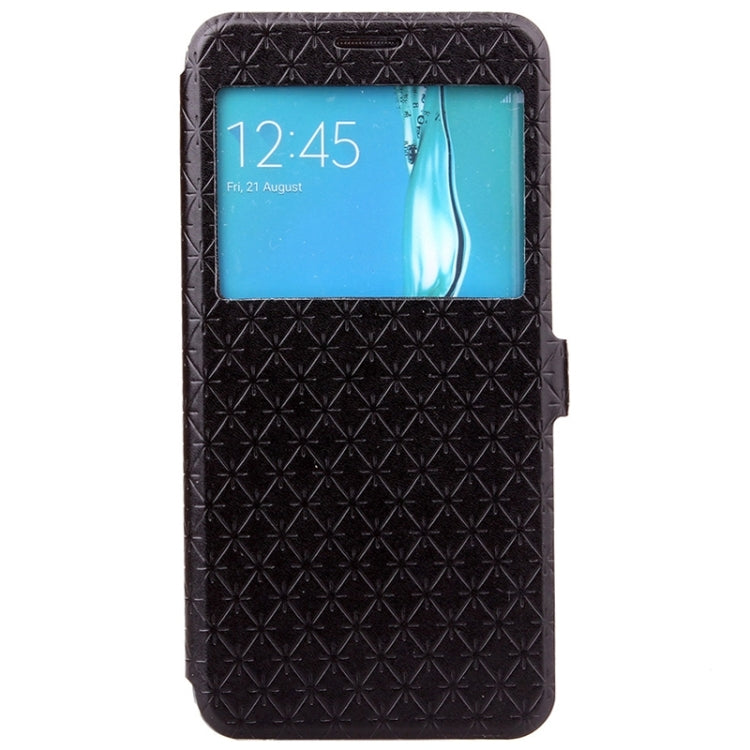 For Galaxy S6 Edge+ / G928 Argyles Texture Horizontal Flip Solid Color Leather Case with Holder & Card Slot & Call Display ID