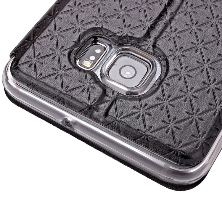 For Galaxy S6 Edge+ / G928 Argyles Texture Horizontal Flip Solid Color Leather Case with Holder & Card Slot & Call Display ID
