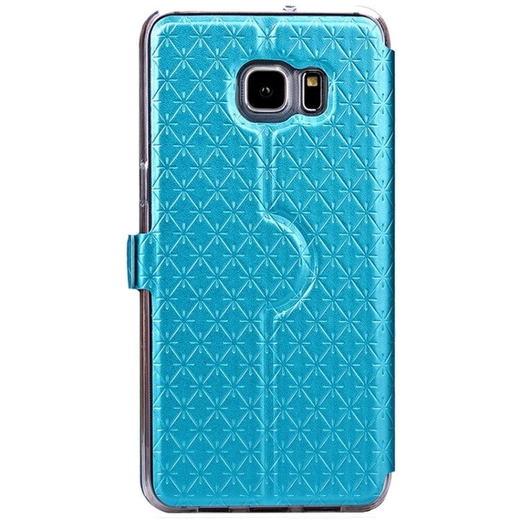 For Galaxy S6 Edge+ / G928 Argyles Texture Horizontal Flip Solid Color Leather Case with Holder & Card Slot & Call Display ID
