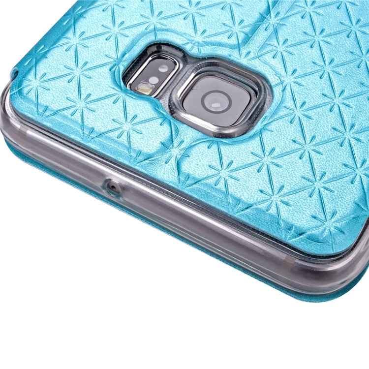 For Galaxy S6 Edge+ / G928 Argyles Texture Horizontal Flip Solid Color Leather Case with Holder & Card Slot & Call Display ID