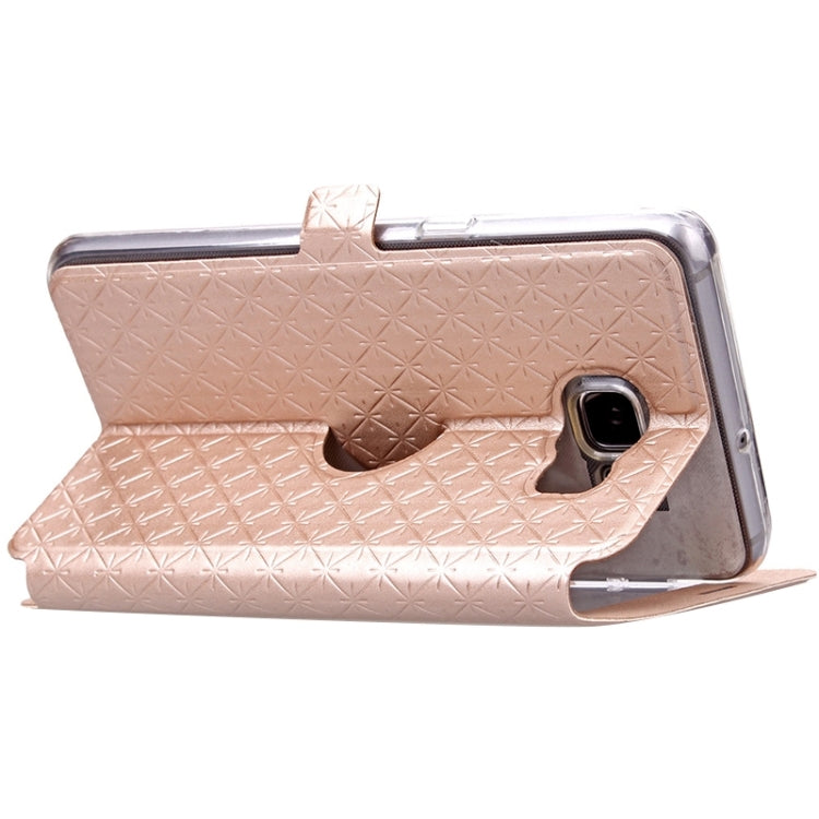For Galaxy S6 Edge+ / G928 Argyles Texture Horizontal Flip Solid Color Leather Case with Holder & Card Slot & Call Display ID