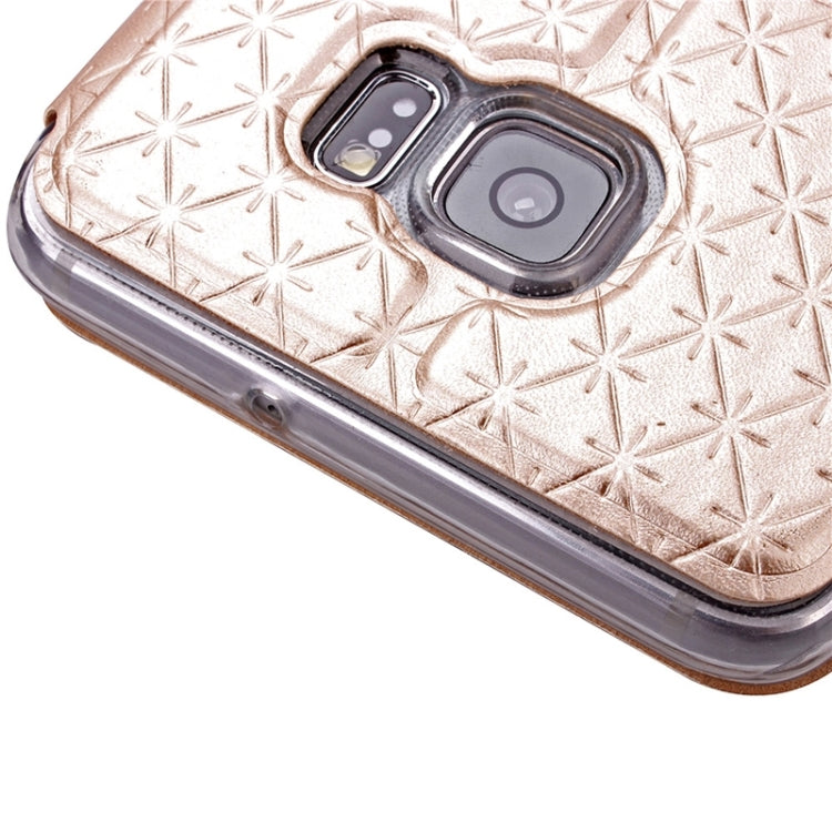 For Galaxy S6 Edge+ / G928 Argyles Texture Horizontal Flip Solid Color Leather Case with Holder & Card Slot & Call Display ID
