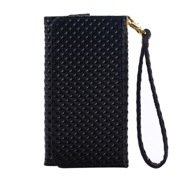 5 inch Universal Pearl Grid Texture Leather Case with Wallet & Card Slots & Lanyard for iPhone 6 & 6S / 5S / 5C , Galaxy E5 / A5 / J5