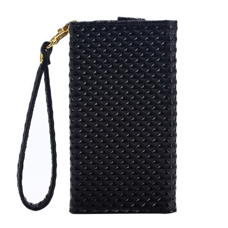 5 inch Universal Pearl Grid Texture Leather Case with Wallet & Card Slots & Lanyard for iPhone 6 & 6S / 5S / 5C , Galaxy E5 / A5 / J5