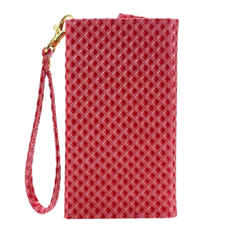 5 inch Universal Pearl Grid Texture Leather Case with Wallet & Card Slots & Lanyard for iPhone 6 & 6S / 5S / 5C , Galaxy E5 / A5 / J5