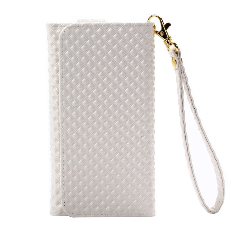 5 inch Universal Pearl Grid Texture Leather Case with Wallet & Card Slots & Lanyard for iPhone 6 & 6S / 5S / 5C , Galaxy E5 / A5 / J5