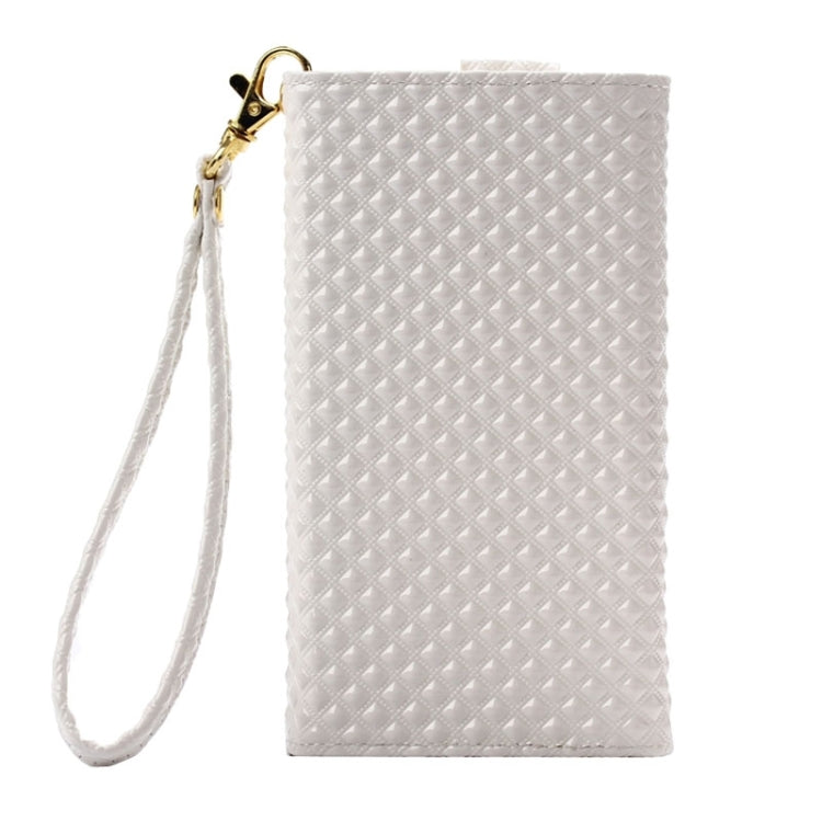 5 inch Universal Pearl Grid Texture Leather Case with Wallet & Card Slots & Lanyard for iPhone 6 & 6S / 5S / 5C , Galaxy E5 / A5 / J5