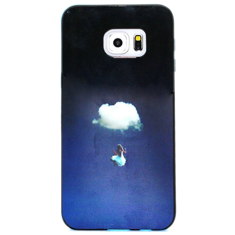 For Galaxy S6 Edge+ / G928 Little Angel From a Cloud Patterns PC and TPU Material Combination Case with Bumper Frame