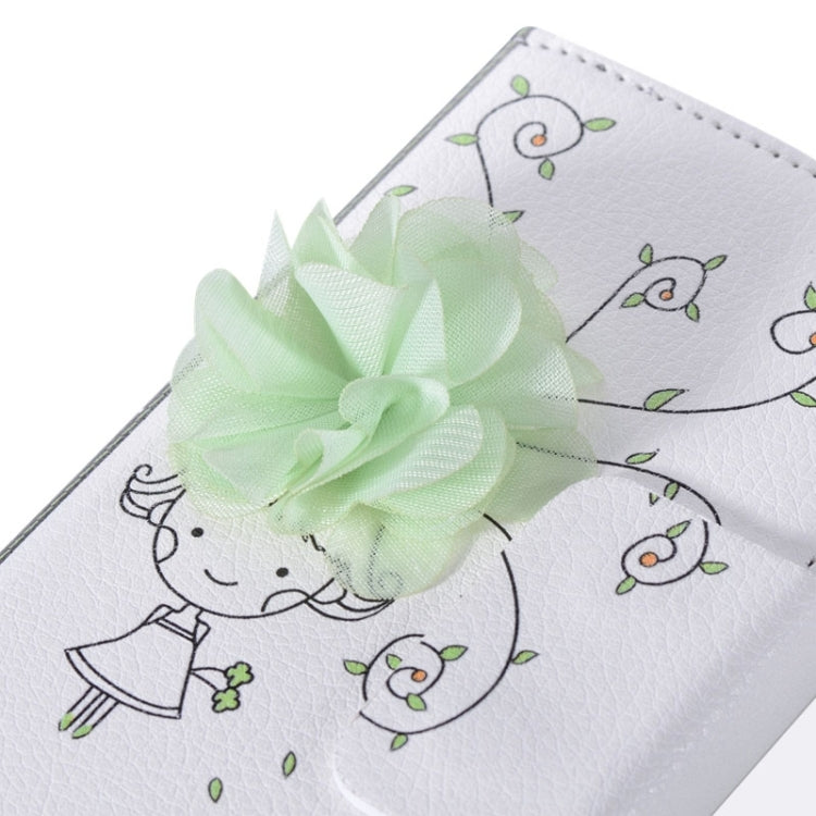 For Galaxy S6 / G920 Little Girl Pattern Wallet Style Leather Case with Chain & Card Slots