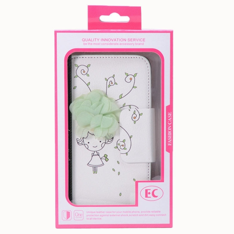 For Galaxy S6 / G920 Little Girl Pattern Wallet Style Leather Case with Chain & Card Slots