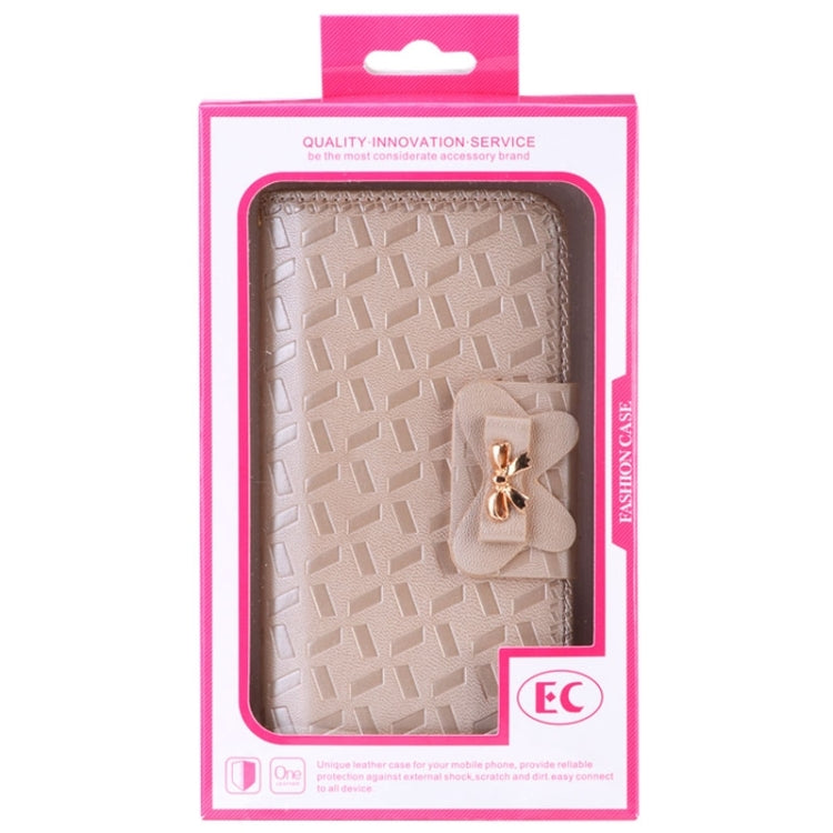 For Galaxy S6 / G920 Bowknot Embossing Wallet Style Leather Case with Chain & Card Slots