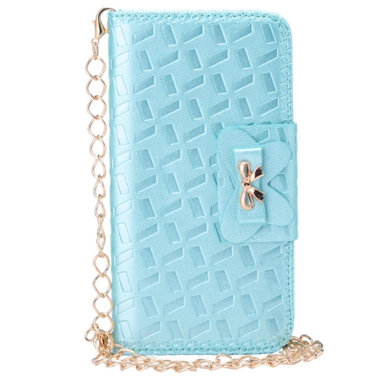 For Galaxy S6 / G920 Bowknot Embossing Wallet Style Leather Case with Chain & Card Slots