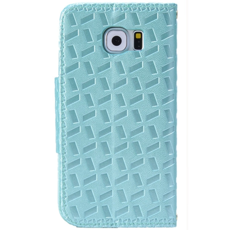 For Galaxy S6 / G920 Bowknot Embossing Wallet Style Leather Case with Chain & Card Slots