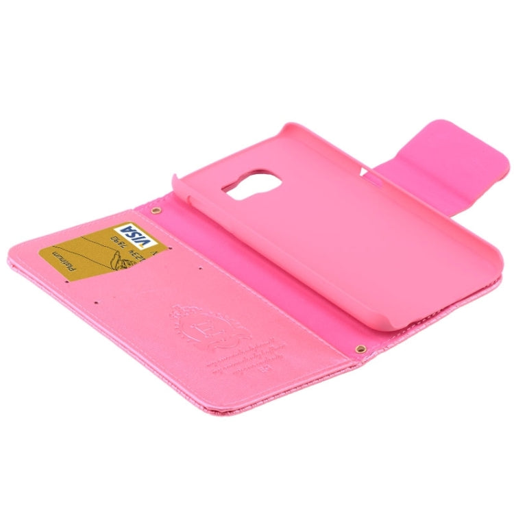 For Galaxy S6 / G920 Bowknot Embossing Wallet Style Leather Case with Chain & Card Slots