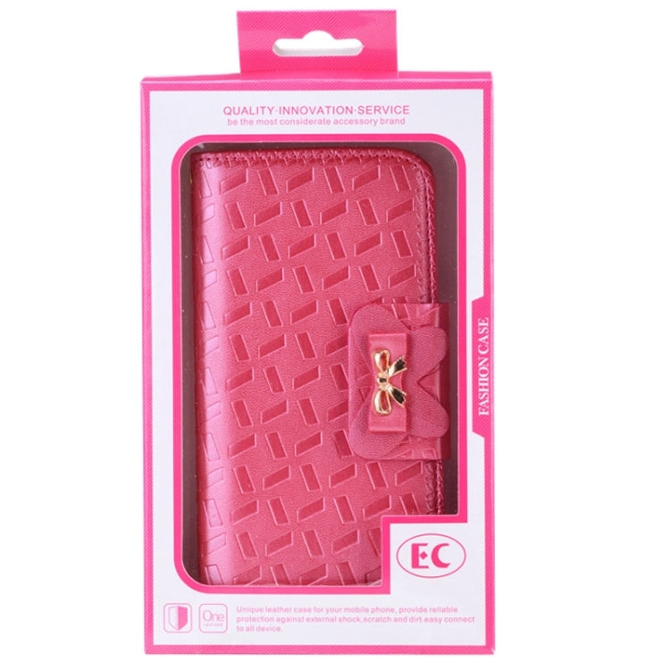 For Galaxy S6 / G920 Bowknot Embossing Wallet Style Leather Case with Chain & Card Slots