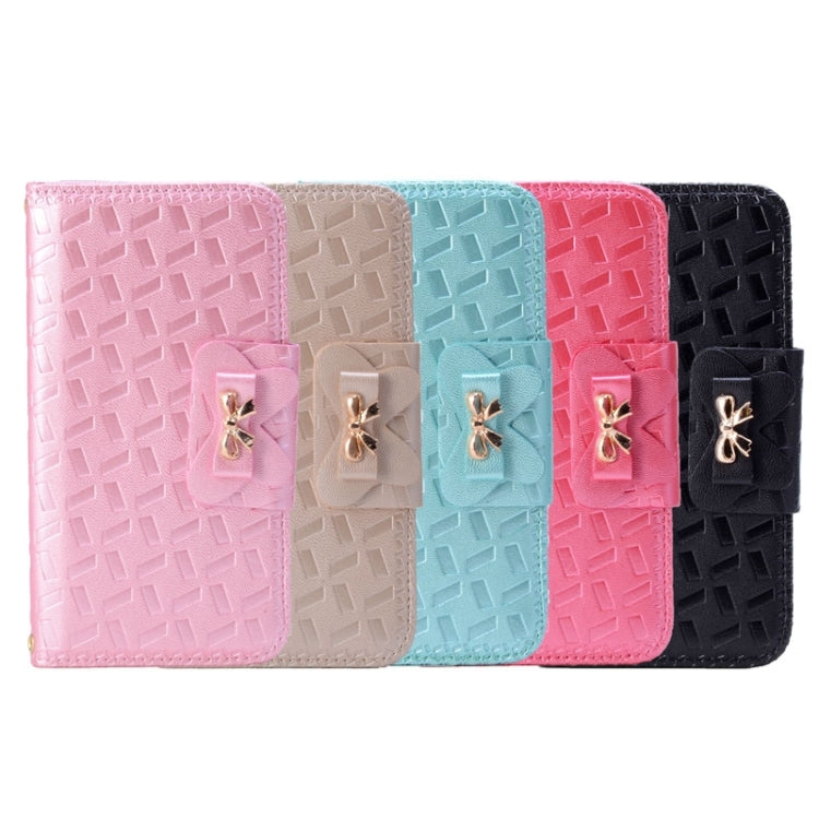For Galaxy S6 / G920 Bowknot Embossing Wallet Style Leather Case with Chain & Card Slots