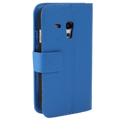 Litchi Texture  Leather Case Cover with Credit Card Slots & Holder for Galaxy SIII mini / i8190