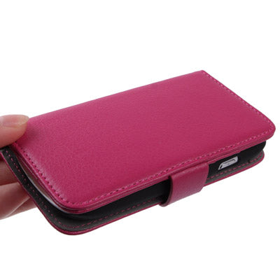Litchi Texture  Leather Case Cover with Credit Card Slots & Holder for Galaxy SIII mini / i8190