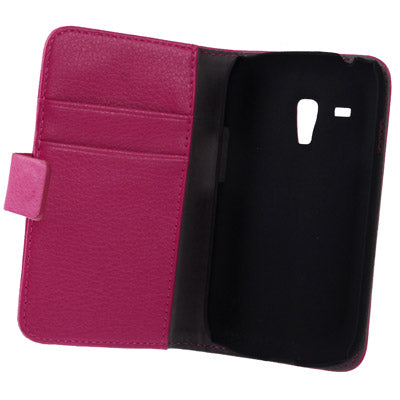 Litchi Texture  Leather Case Cover with Credit Card Slots & Holder for Galaxy SIII mini / i8190