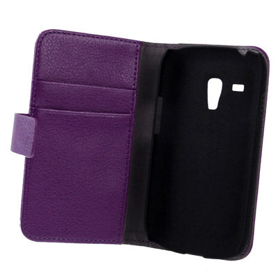 Litchi Texture  Leather Case Cover with Credit Card Slots & Holder for Galaxy SIII mini / i8190