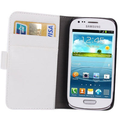 Litchi Texture  Leather Case Cover with Credit Card Slots & Holder for Galaxy SIII mini / i8190