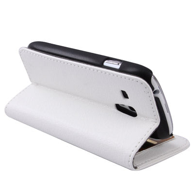 Litchi Texture  Leather Case Cover with Credit Card Slots & Holder for Galaxy SIII mini / i8190