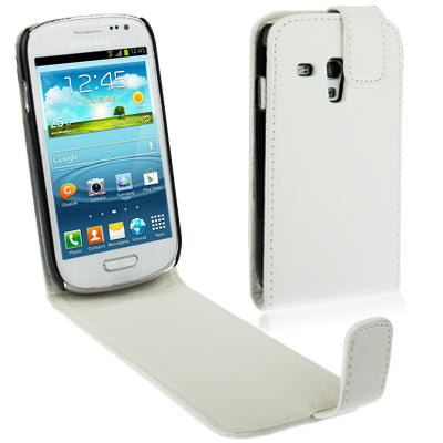 High Quality Vertical Flip Leather Case for Galaxy SIII mini / i8190(White)