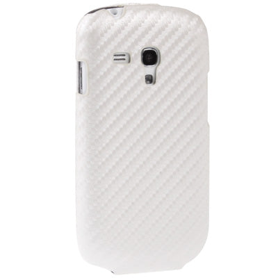 Carbon Fiber Texture Vertical Flip Leather Case for Galaxy SIII mini / i8190
