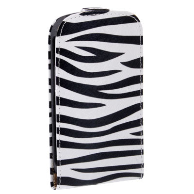 Zebra Texture Leather Case Cover for Galaxy SIII mini / i8190