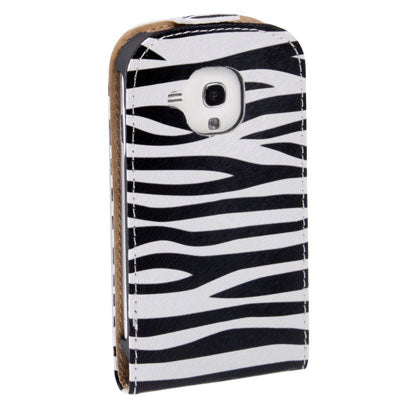 Zebra Texture Leather Case Cover for Galaxy SIII mini / i8190