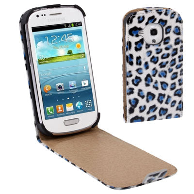 Leopard Texture Leather Case Cover for Galaxy SIII mini / i8190