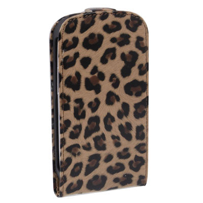 Leopard Texture Leather Case Cover for Galaxy SIII mini / i8190