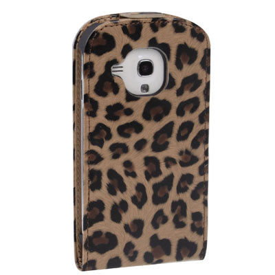 Leopard Texture Leather Case Cover for Galaxy SIII mini / i8190
