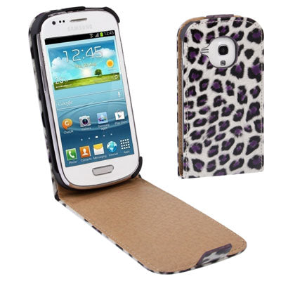 Leopard Texture Leather Case Cover for Galaxy SIII mini / i8190
