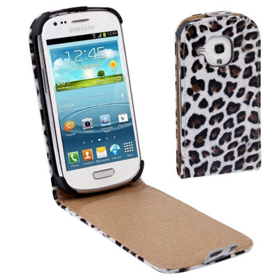 Leopard Texture Leather Case Cover for Galaxy SIII mini / i8190