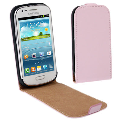 Vertical Flip Leather Case for Galaxy SIII mini / i8190