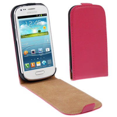 Vertical Flip Leather Case for Galaxy SIII mini / i8190